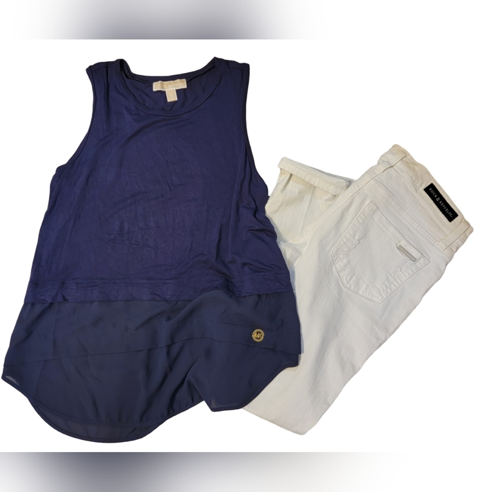 Michael Kors Navy Blue Tank Top Women's sz Medium